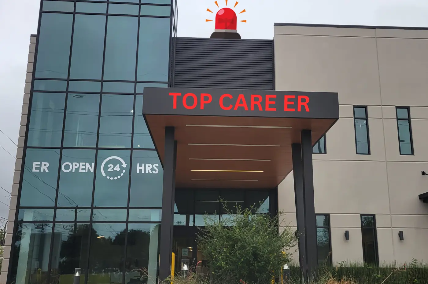 Top Care ER Houston Heights TX from Outside