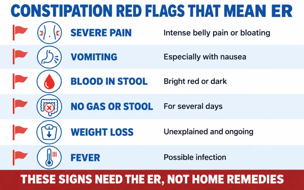 constipation red flags that mean er