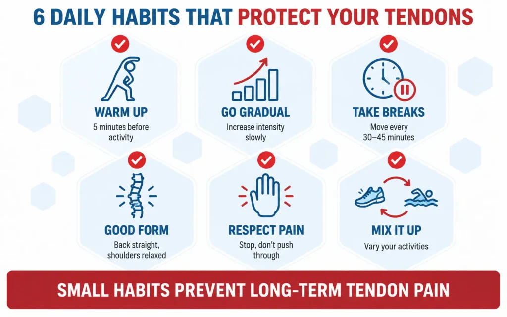 Habits that protect tendons