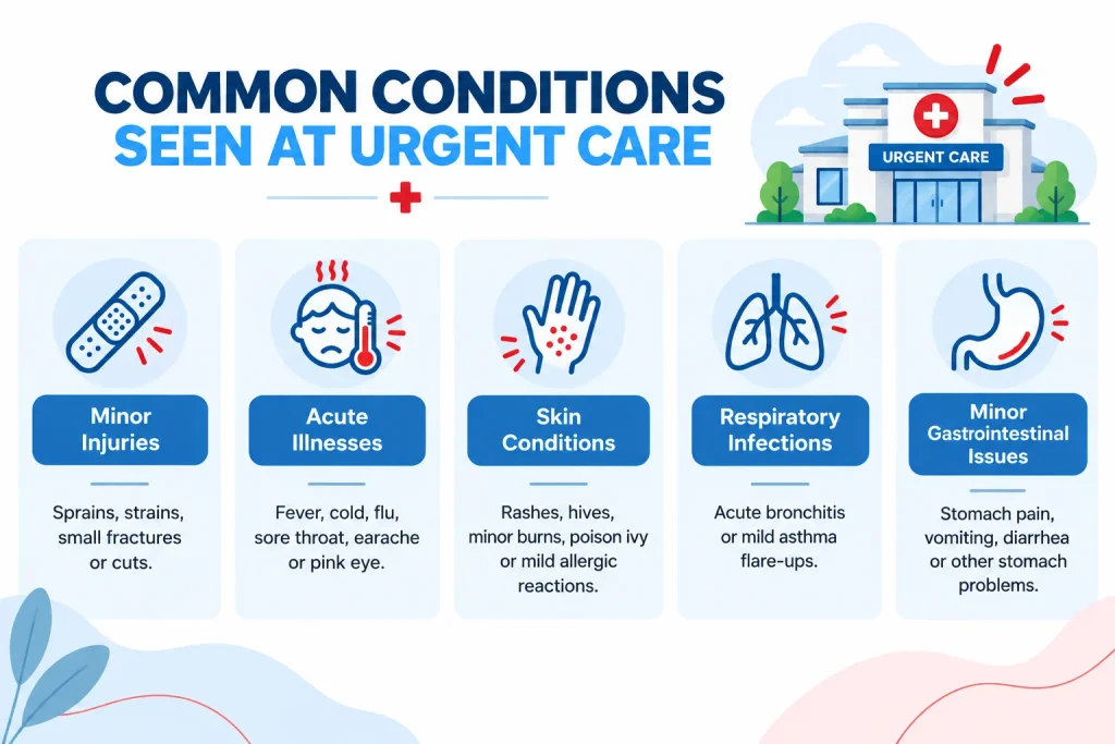 Common conditions seen at urgent care