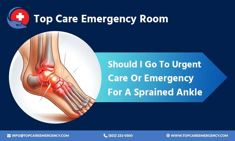 urgent care or emergency room for sprained ankle care