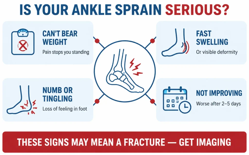 When ankle sprain is serious