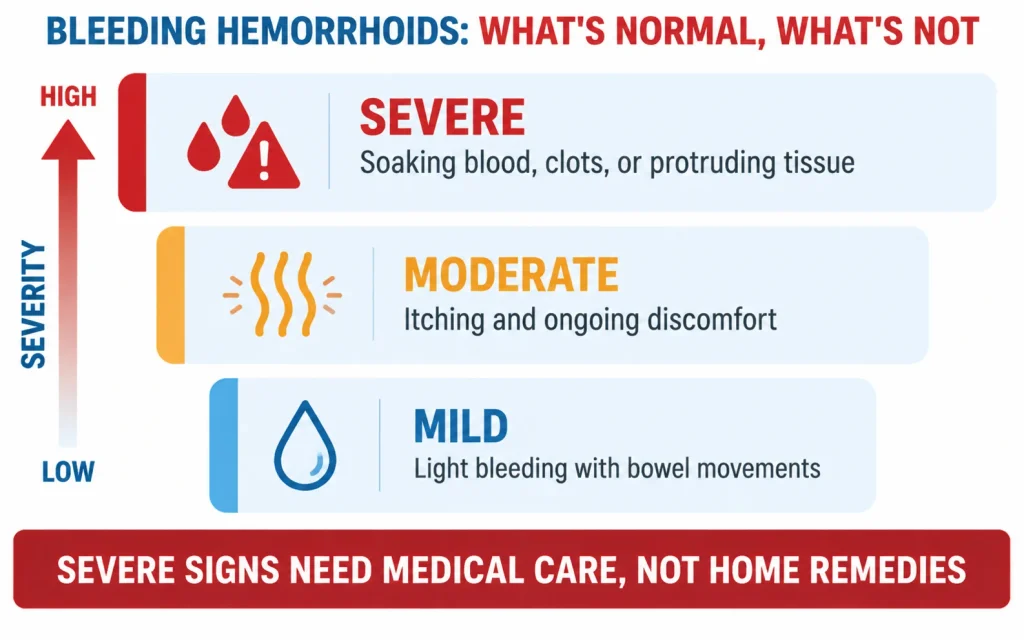 Bleeding hemorrhoids signs