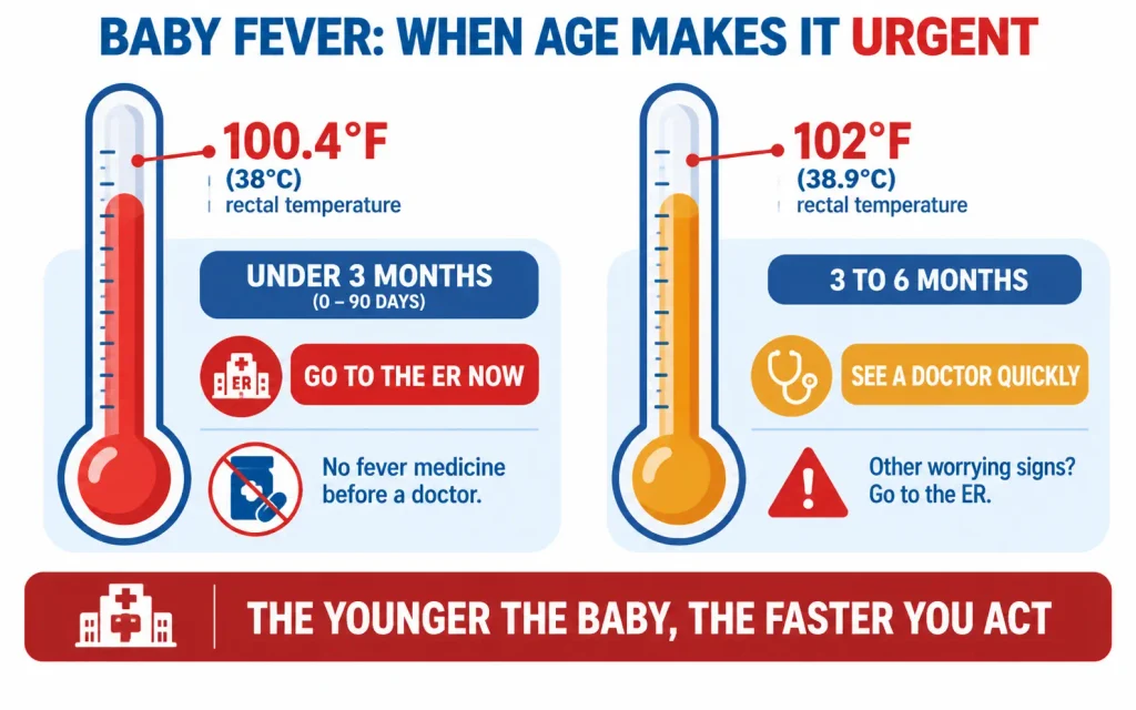 Age factor in baby fever
